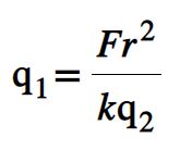 Формула нахождения точечного электрический заряд Q
